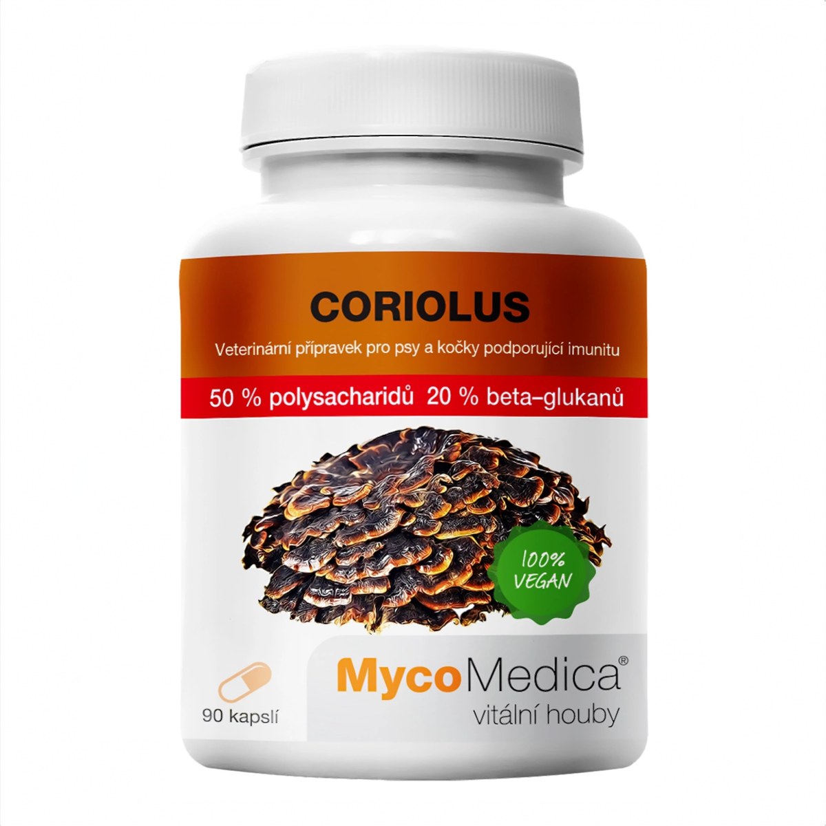MycoMedica Coriolus 50% 90 vegetable capsules