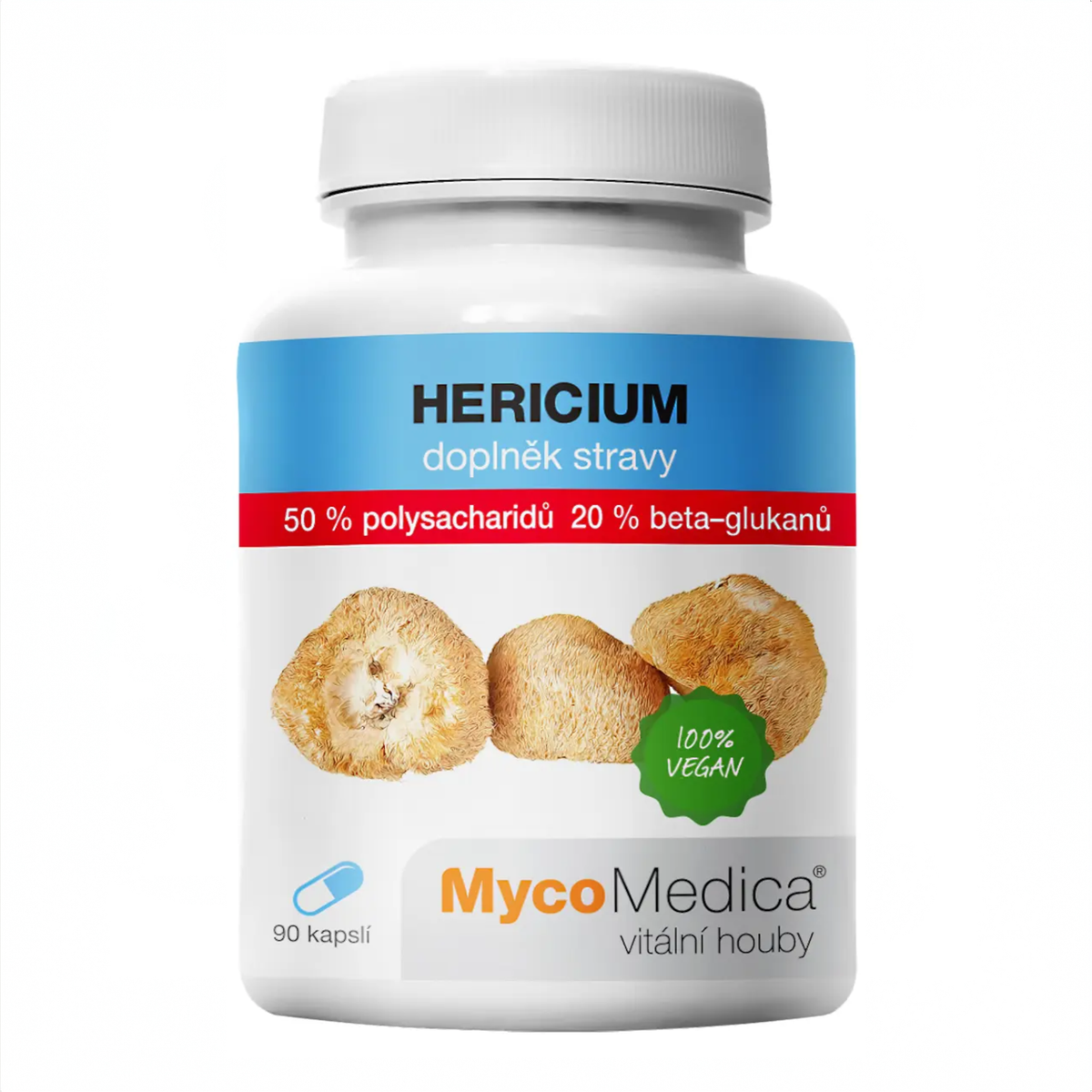 MycoMedica Hericium 50% 90 vegetable capsules